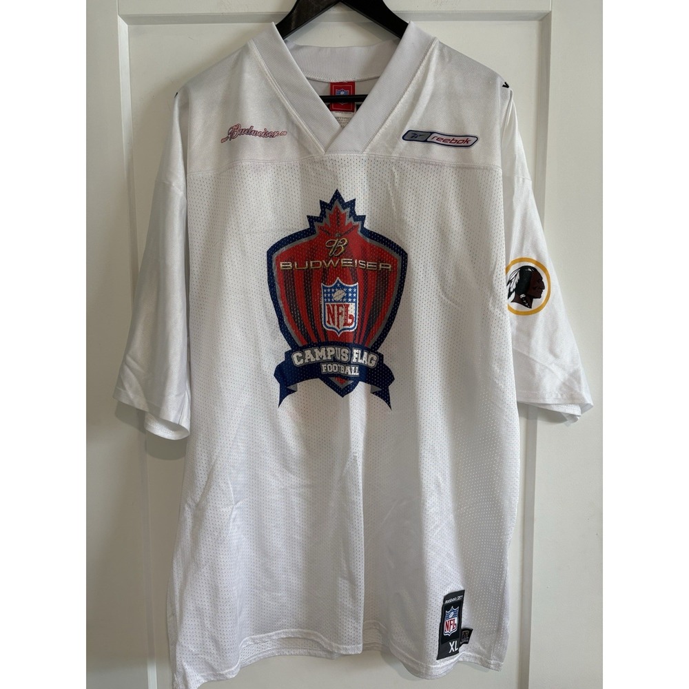 Vtg Reebok Budweiser NFL Jersey XL Iceman Campus Flag Football Vanier Cup Read
